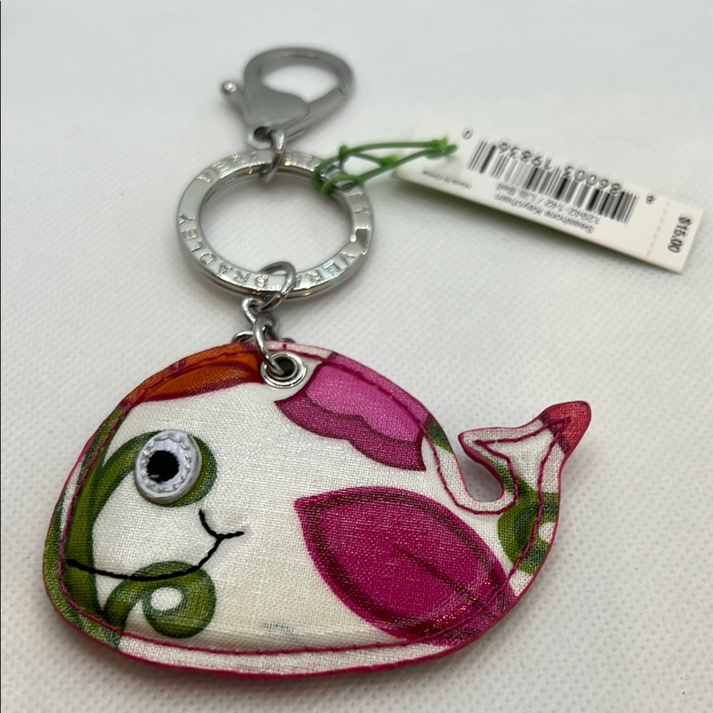 NWT Vera Bradley Seashore Keychain Lilli Bell Whale Purse Charm
